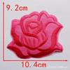 Adesivo de Aplique Flor Rosa de Tamanho Grande, Médio e Pequeno para Toalha de Mesa de Hotel e Lençol de Cama Reparo de Manchas Decalque para Passar a Ferro Adesivo para Tecido com Furo de Cigarro