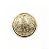 Botão de metal oco retrô requintado padrão botão corte estilo jaqueta terno casaco botão ouro rosa