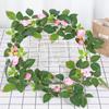 Enredadera de rosas artificiales, flor artificial de ratán, para aire acondicionado, cubierta de tuberías, decoración de techo de sala de estar, enredadera de plástico, planta enrollable