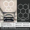 Lâmpada de emenda LED em favo de mel 110V transfronteiriça lâmpada de tira para lavagem de carro lâmpada de estação hexagonal à prova d'água sem poeira para beleza automotiva