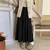 Saia macia de tricô casual e delicada para mulheres, novo estilo outono e inverno - Saia midi evasê para mulheres plus size, macia e com bom caimento, saia meia afinar
