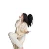 Shanli Dadi Gris Casual Moda Tejido Traje Mujer Otoño e Invierno Nuevo Estilo Coreano Holgado Estilo Perezoso Pierna Ancha Dividido