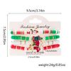 Accesorios Navideños Transfronterizos Europeos y Americanos Pulsera de Cuentas de Perlas de Imitación de Cerámica Blanda Juego de Pulsera con Colgante de Alce de Papá Noel
