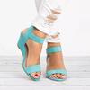 Sandalias de Verano Nuevas 2024 Tallas Grandes para Mujer wish Estación Independiente de Amazon Sandalias de Cuña con Hebilla Europeas y Americanas Venta al por Mayor