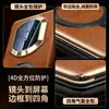 Adecuado para funda de teléfono Huawei MateX7/X6/X5, tapa abatible con soporte, protección de lente, cobertura total, funda protectora de cuero encerado con pliegues marcados