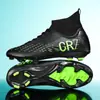 Zapatos de Fútbol de Caña Alta, Tenis con Tacos, Zapatos Deportivos Antideslizantes de Tacos Largos para Estudiantes, Adultos y Niños, Zapatos de Entrenamiento Profesional para Hombres, Transfronterizo