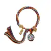 Pulsera de Thangka Personalizada de Doble Cara Ocho Santos Protectores Wuye Manjushri Estilo Tibetano Pulsera Zakiram Femenina Regalo