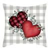 Funda de almohada transfronteriza de Amazon para San Valentín, cojín de lino estampado para sofá de sala de estar, funda de almohada decorativa para el hogar.