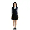 Conjunto de Uniforme Escolar Coreano Estilo Academia Unisex Chaleco de Punto Uniforme Uniforme de Clase Atuendo para Foto de Graduación Performance