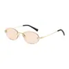 Gafas de Sol Ovaladas Sin Marco para Mujer Estilo Nuevo Venta Caliente Transfronteriza Moda para Usar Gafas de Sol Estilo Montura Pequeña Gafas de Metal