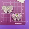 Pajarita de colores degradados simulada transparente con purpurina, accesorios de resina DIY para pinzas de pelo, fundas de teléfono, hebillas de zapatos y materiales decorativos