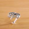 Anillo de apertura de puerta con diseño de dragón y pez en plata s925 para mujer, joyería transfronteriza de plata con personalidad, recién llegado
