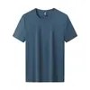 Camiseta de Seda de Hielo Verano Fresca Transpirable Camiseta Corta con Capucha Nuevo Estilo Hombres Deporte Manga Corta Moda Tendencia Marca Holgada Transpirable Camiseta