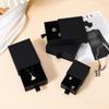 Caja de cajón negra en stock, caja para joyería, caja extraíble para anillos, pulseras, colgantes, caja para guardar anillos, caja para anillos
