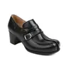 Zapatos de comercio exterior 32 hebilla de cinturón gruesa hebilla nueva moda zapatos romanos europeos y americanos 2023 zapatos 48 tacones altos negros mujeres
