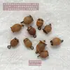 Chocalho Retro de Casca de Fruta Vegetal Pura Natural Pingente de Colar DIY Feito à Mão Sino dos Ventos