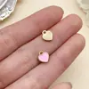 Gota de óleo 10 cores versão coreana de mini formato de pêssego coração 8x 7mm pingente DIY colar brincos pulseira acessórios de joias atacado