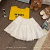 Saia de Renda Patchwork de Cintura Alta para Mulheres, Saia Bufante Anti-Exposição de Verão, Saia Doce e Emagrecedora, Saia Versátil de Corte A, Estilo Ins