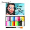 Amazon venda quente 12 grade Halloween palco maquiagem cor correspondência pintura corporal cor terno terno fábrica atacado