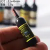 Casa de muñecas1:12 Casa de Muñecas Mini Botella de Vino Tinto Artificial Vino Tinto Seco Juguete de Comida Miniatura Modelo de Escena