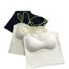 Paquete de Perchas Camisola de Verano Sin Costuras Espalda Cruzada Copa Fija Sexy Cuello Bajo Puro Doble Tirante Envoltorio para el Pecho