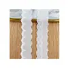 Fabricante de Renda para Bordado com Linha de Algodão Solúvel em Água, Tecido de Algodão Penteado para Roupas Infantis Saias, Renda para Decoração de Casa