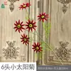6 Crisantemos Solares Pequeños, Crisantemo de Aroma a Trigo de Rama Única, Arreglo de Escena de Jardín Monet, Arreglo Floral para Guía de Camino de Flores Artificiales para Bodas