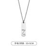 Collar cuadrado de acero de titanio para hombre, colgante sencillo con 26 letras en inglés, diseño de nicho, accesorios de moda al por mayor