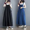 Verão japonês e coreano novo estilo simples sem mangas all-match plus size strap vestido desgaste exterior solto emagrecimento elegante vestido de alça