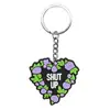Chaveiro Criativo e Personalizado com Tema de Amor Patch de Borracha Macia PVC DIY Chaveiro de Carro Pingente de Mochila Pequeno Presente