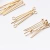 Aguja de Nueve Pines Chapada en Oro de 14K, Pin en T, Pin de Bola, Aguja para Cuentas Hechas a Mano DIY, Materiales para Accesorios de Joyería, Chapado en Oro Real, Chapado en Oro