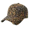 Boné de beisebol vintage europeu com estampa de leopardo desbotada para homens e mulheres, chapéu de sol casual estilo de rua, boné de bico de pato para atividades ao ar livre