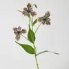 Flor artificial flor falsa rama única 3 iris pequeños orquídea tienda de alta calidad escaparate con arreglo de paisajismo floral lirio de llama