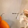 Monturas de Gafas de Prescripción Sin Montura con Aro de Titanio Puro Ultraligero, Estilo Moderno que se Puede Personalizar con Lentes de Prescripción