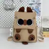 Mochila Escolar Divertida com Desenhos de Grande Capacidade para Estudantes Femininos Nova Estilo Coreano Mochila para Estudantes Universitários Mochila Casual Tendência para Viagem
