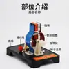 Generador de CA/CC de Manivela Modelo Experimental Pequeño Científico Motor de Faraday Dispositivo de Experimento de Física para Escuela Secundaria T24