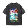 Dragon Ball Cotton Old Camiseta de manga curta Marca da moda Casual Solta Animação Periférica Bidimensional