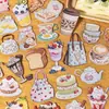 Serie de Diarios Japoneses Paquete de Pegatinas de Tarjeta Dura 10 Hojas Salsa de Tomate Bordado de Imitación Material para Diario de Comida Decoración de Escena