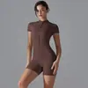 Mono de Yoga Ajustado de Nuevo Estilo con Sensación de Segunda Piel, Cuello Alto, Media Cremallera, Secado Rápido, Traje Deportivo para Correr, Ropa de Fitness