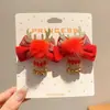 Pinza para el pelo de niña pequeña León Danzante Hanfu Borla Año Nuevo Accesorio para el pelo Peluca Princesa Lazo Adorno para el pelo Pinza para el pelo de niños