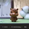 Llavero Colgante de Borla con Signo del Zodiaco de Madera de Durazno Forma de Animal Lindo Decoración de Coche Colgante de Madera para Bolsos de Hombre y Mujer