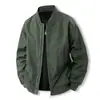 Jaqueta masculina de marca moderna estilo Hong Kong 2026 primavera/outono nova moda casual gola alta estilosa workwear jaqueta bomber de voo