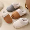 Nuevas Zapatillas de Algodón Cálido Antideslizantes de Suela Gruesa Melaard para Mujer de Otoño e Invierno Zapatillas de Felpa de Algodón Zapatillas de Hogar de Invierno para Interior Zapatillas de Pareja