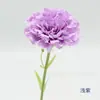 Buquê de cravo artificial de haste única e curta para o Dia das Mães, decoração de mesa, flores artificiais de seda frescas
