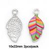 Arete DIY Materiales Hechos a Mano Búho Pequeño Aleación Esmalte Colgante Fresco y Lindo Hoja Accesorios para Aretes