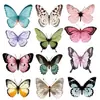 36 Borboletas Grandes Simuladas, Enfeites de Borboleta Tridimensionais Impressos em 3D, Adereços de Foto DIY, Adesivos de Parede de Flores para Penteado, Decorações de Borboleta