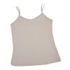Camisola de algodón con hilo para mujer, fina, combinable, para uso interior y exterior, chaleco básico de cuello redondo para mujer, cómodo e informal