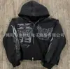 Moletom com Zíper Masculino e Feminino Europeu e Americano Y2K Retrô Americano Primavera Novo Lettering Estampado Solto Suéter com Zíper