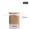 Potes de Armazenamento de Vidro Borossilicato Alto com Tampa de Madeira de Bambu Quadrada e Redonda, Multi-Especificações, Potes Selados Fabricante, Potes de Chá, Garrafas para Embalagem de Grãos