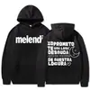 Sudadera con Estampado de Letras de la Gira del Álbum del Rapero Melendi para Hombre y Mujer Ropa Urbana Harajuku Hip-Hop